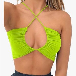 Amazon Neon Green Crop Top